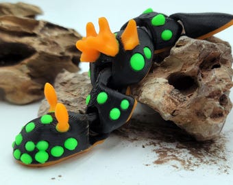 Sea Slug Fidget Toy: Nembrotha Cristata Nudibranch Snail, Ocean Lover Gift