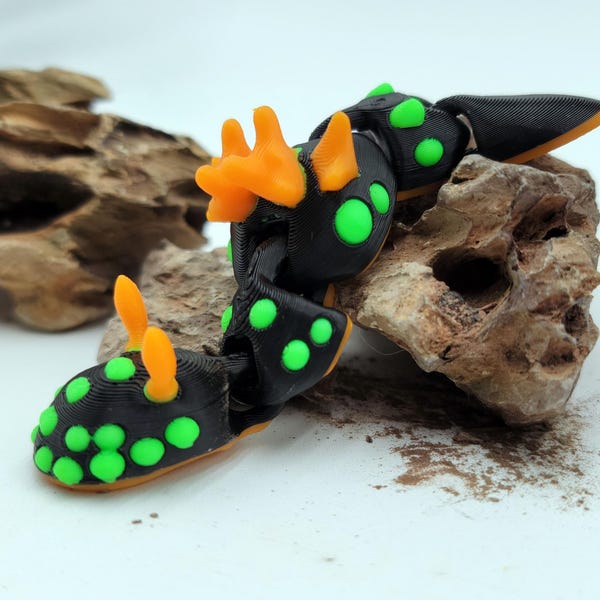 Juguete antiestrés de babosa marina: caracol nudibranquio Nembrotha Cristata, regalo para los amantes del océano