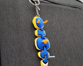 Sea Slug Fidget Toy Keychain - Elizabeth's Chromodoris Nudibranch