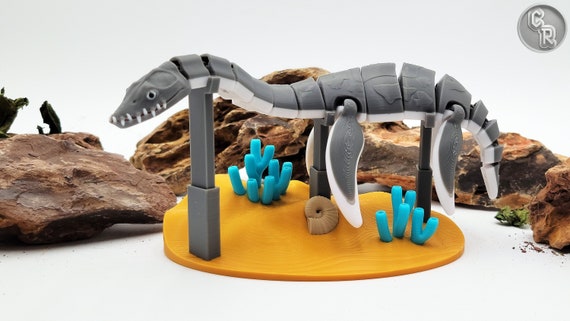 3Dプリントされたネス湖の怪獣の置物 - 大人向けのキネティック