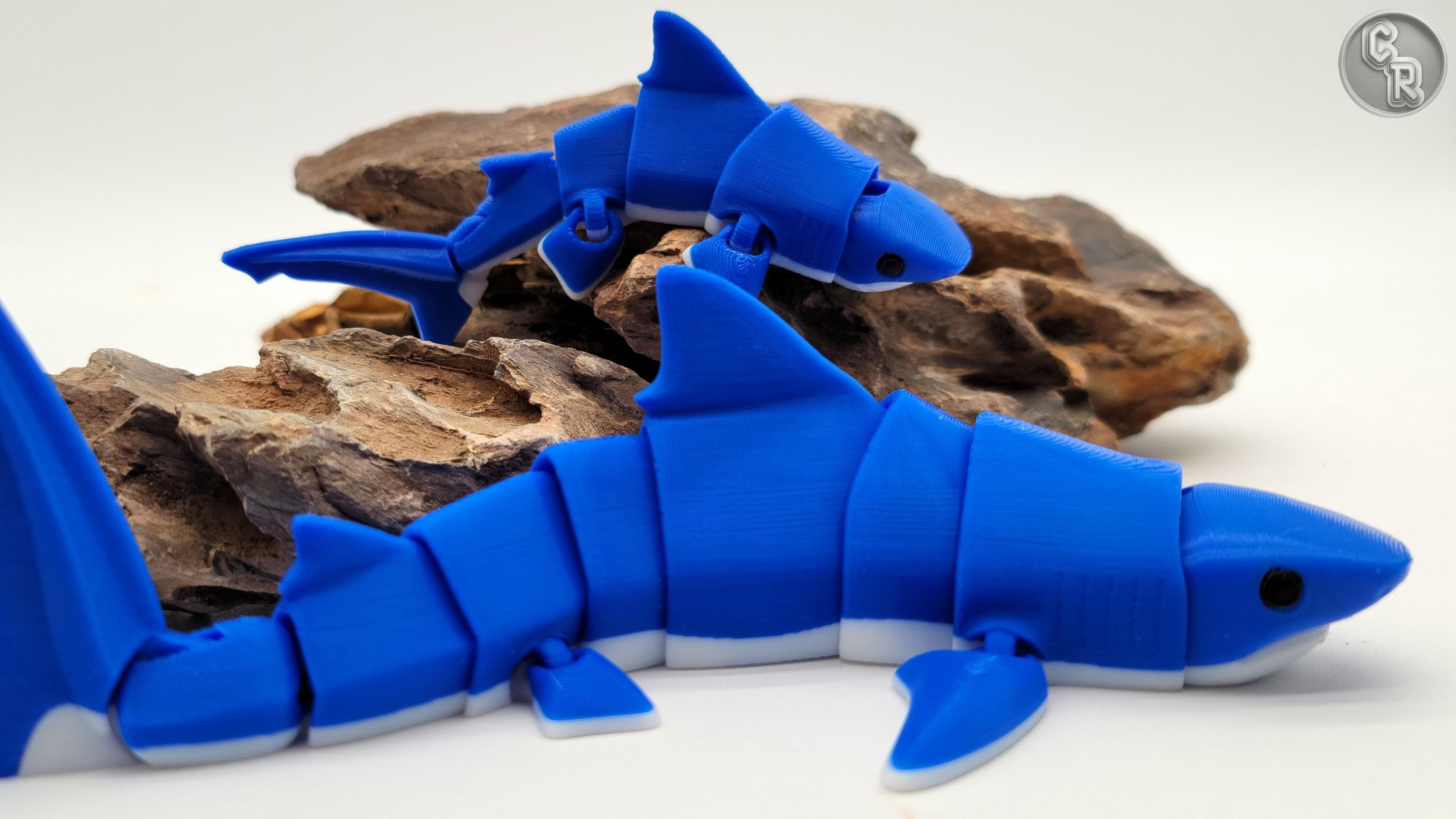 Articulated Blue Mako Shark Fidget Toy: 3D Printed Ocean Gift - Etsy