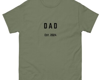 Papá est. Camiseta 2024 - Camiseta New Dad - Camiseta del Día del Padre