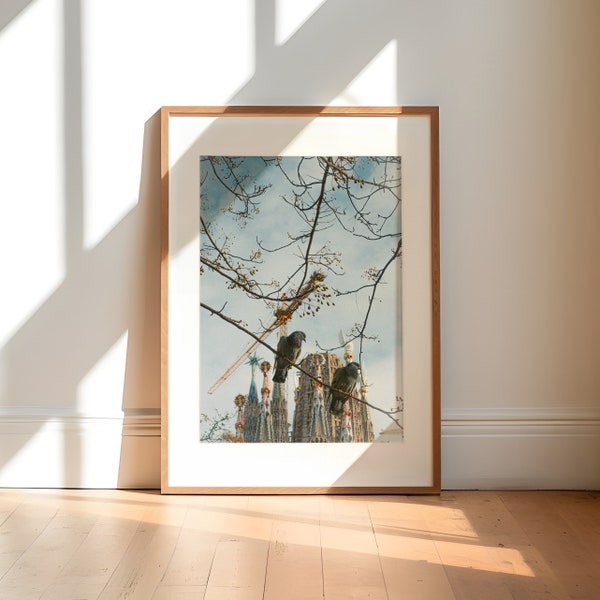 La Sagrada Familia Gaudi Photo Print | Wall Art Print Barcelona Church Spain Travel