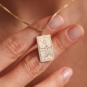 Collana con tarocchi, collana con tarocchi in argento sterling, collana con tarocchi personalizzata, regalo per la festa della mamma, ciondolo con tarocchi