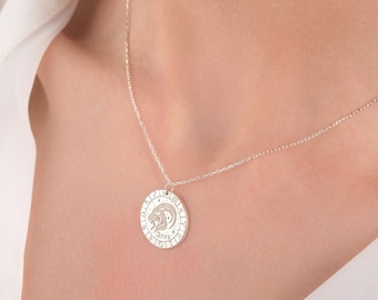Sterling Silver Astrology Charm Necklace, Zodiac Sign Pendant