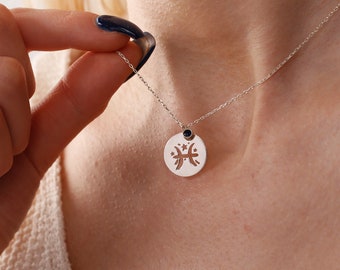 Sterling Silver Zodiac Sign Necklace, Astrology Charm Pendant