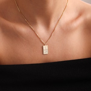 Collier tarot, collier tarot en argent sterling, collier tarot personnalisé, tarot cadeaux fête des mères, pendentif carte tarot