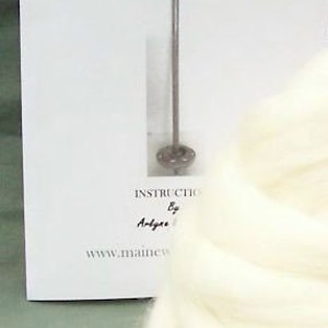 Large Spindle Drop Spindle Basic Yarn Spinning Kit Available in Either Top Or Bottom Whorl image 3