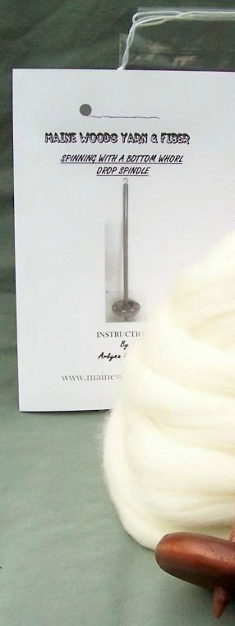 Large Spindle Drop Spindle Basic Yarn Spinning Kit Available in Either Top Or Bottom Whorl image 3