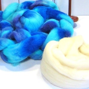 Double Drop Spindle Yarn Spinning Kit, Biloxi Blues, With Both Top and Bottom Whorl Spindle image 2