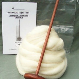 Large Spindle Drop Spindle Basic Yarn Spinning Kit Available in Either Top Or Bottom Whorl image 1
