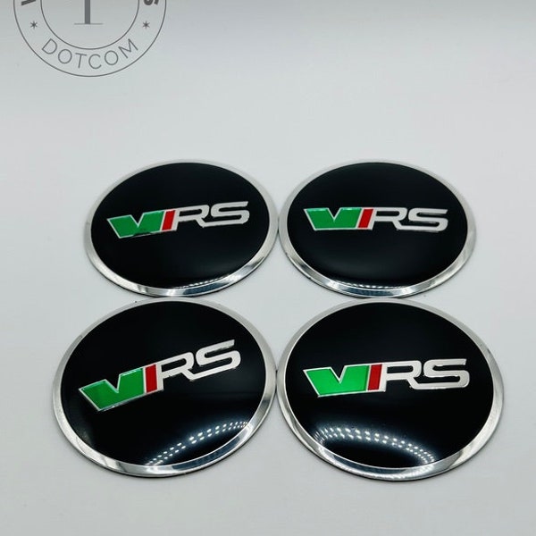 4PCS 56mm Skoda-VRS Stickers Emblems: Unleash the Exquisite Potential of Your Car with Green Black