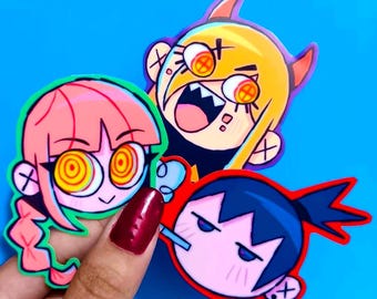 Chainsaw Man Anime Sticker | Waterproof Vinyl Art (2” x 1.5")