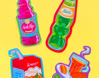 South Asian Drinks Stinckers | RooAfza, Pakola, Chai, Shezan Mango Juice |  Sweet Waterproof Vinyl ( 2-3” x 1.5” )