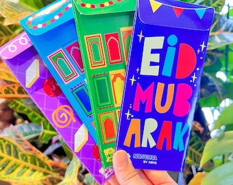 Set of 4 Eid Money Envelope Templates