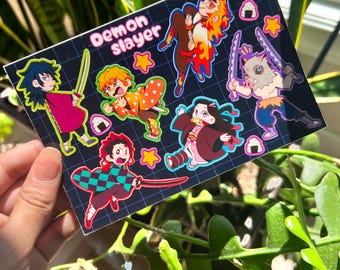 Demon Hunters Anime Sticker Sheet | Water Resistant Vinyl Art