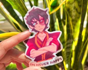Zuko Avatar The Last Air Bender ATLA Sticker |  Waterproof Vinyl Decal Art (3.5” x 2.5")