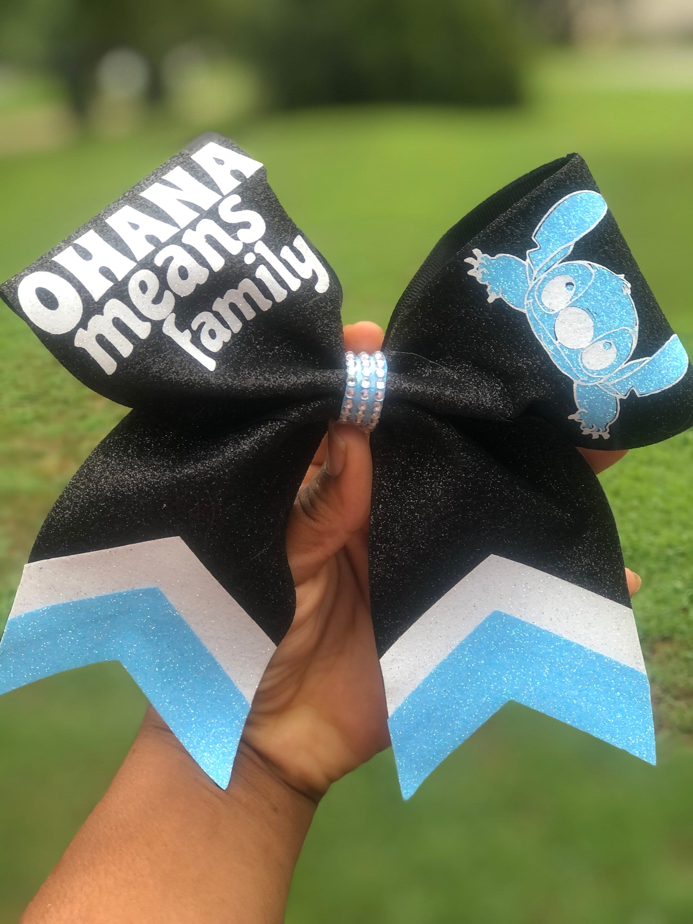 7” Stitch Themed Cheer Bow. - Etsy