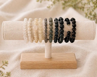 Yin Yang Crystal Bracelets | Protection Bracelet | Spiritual Growth Jewelry | Energy Healing Stackable Bracelets