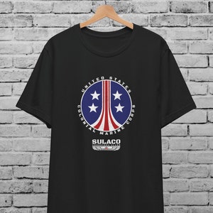Aliens - Colonial Marine Unisex T-Shirt For Men & Women, Alien Movie Shirt, USS Sulaco, Xenomorph Weyland Yutani Corporation Nostromo USMC