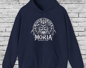 Khazad Dum Miner Order Hoodie: Moria Middle Earth Fantasy Gift