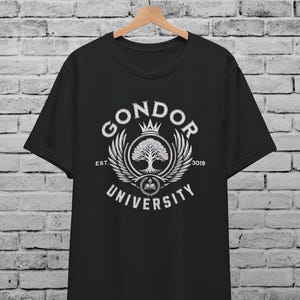Gondor University Multicolor Unisex T-Shirt For Men & Women, Minas Tirith, Middle Earth Fantasy,White Tree Funny Geek Gift, Birthday Gift