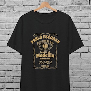 Pablo Escobar Unisex T-Shirt für Männer & Frauen, Narcos Shirt, Kolumbien Medellin Kartell, Plata oder Plamo, Retro Vintage lustiges Geburtstagsgeschenk