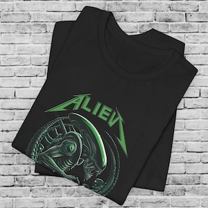 T-shirt Enfant Style3 - Motif Xénomorphe Alien - Noir - Taille 116 - 100% Coton Certifié Öko-Tex