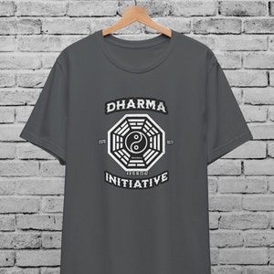 Dharma Initiative Unisex T-Shirt For Men & Women ,Lost TV Show, Retro Sci Fi ,Funny Vintage Tee,Lost Series,Oceanic Airlines, Birthday Gift