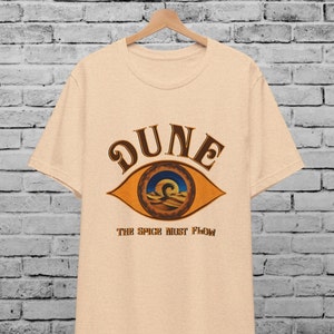 Retro Dune Unisex T Shirt For Men And Women ,Spice Must Flow ,Arrakis Shirt ,Duneart ,Birthday Gift ,Vintage Sci Fi ,Muaddib Sandworm ,Funny