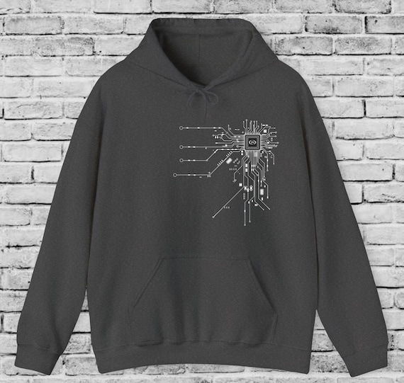 Sweat à Capuche Volcom Homme Gris Rayures Noires – Taille M, Logo Brodé