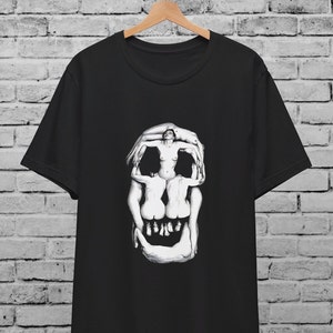 Salvador Dali Skull Multicolor Unisex T-Shirt For Men & Women, Voluptas Mors ,Surreal Art Apparel,Surrealism, Gothic Gift Shirt,Memento Mori