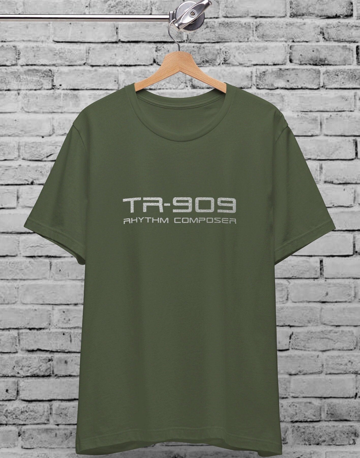 TR-909 Multicolor Unisex T-shirt ,silver Print, Vintage Drum