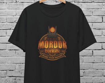 Mordor Dark Ale T-Shirt: Mount Doom Brewery Middle Earth Geek Gift