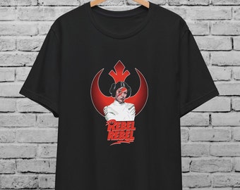 Princess Leia Rebel T-Shirt: Star Wars Bowie Mashup