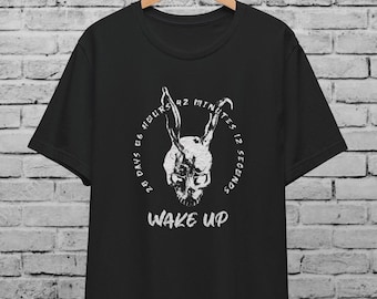 Donnie Darko Wake Up Multicolor Unisex T-Shirt For Men & Women, 28 06 42 12 Countdown, 90s Cult Movie, Gyllenhaal ,Birthday Gift , Cool Gift