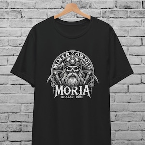 Khazad Dum Miner Order Multicolor Unisex T-Shirt For Men & Women,Moria,LOTR Shirt,Middle Earth Fantasy,Cool Geek Gift,Tolkien ,Birthday Gift