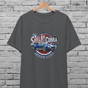 AC Shelby Cobra 427 Multicolor Unisex T-Shirt , American Classic Car , Muscle Car Shirt, 427 Roadster Shirt ,Vintage Shelby Snake Logo Shirt