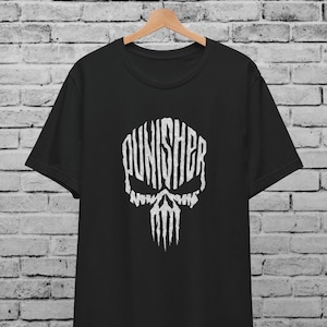 Punisher Skull Multicolor Unisex T-shirt dla mężczyzn i kobiet, koszulka na siłownię, trening kulturystyki, koszulka Marvel Gothic, prezent z komiksu, prezent urodzinowy