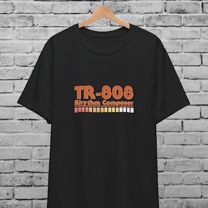 TR-808 Multicolor Unisex T-Shirt ,Vintage Drum Machine ,Moog Korg Roland, TR-909 TB-303, Jupiter Juno,Vintage Studio Gear, Analog Synth Gift