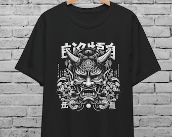 Japanese Oni Mask Multicolor Unisex T-shirt Hannya Demon Yōkai