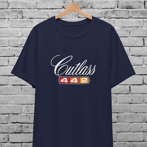 Oldsmobile Cutlass 442 Multicolor Unisex T-Shirt,Vintage Olds Emblem,American Classic Car,Muscle Car Shirt,Corvette Camaro Mustang Chevy GTO