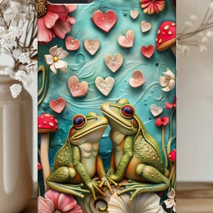 Frogs, Flowers & Hearts Phone Case: Dual Layer Protection