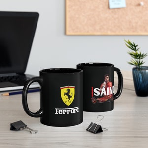 Ferrari Mug, Carlos Sainz Meme Mug, Funny Gift For Carlos Sainz Fan, F1 Fan Mug Gift, Formula 1 Gift, Ferrari Fan, Black Mug