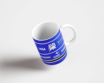 Taza de café de RB Racing Bulls: regalo para fanáticos de la Fórmula 1, cerámica de 325 ml