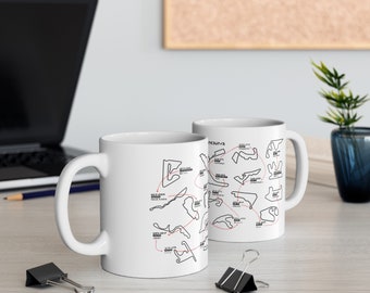 F1 2024 Calendar 11oz Coffee Mug, Formula 1 Schedule Calendar, F1 Lover Gift
