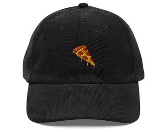 Pizza Slice - Custom Embroidered Vintage Corduroy Hat
