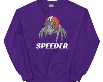 Spider Racecar Driver Sweatshirt – Unisex Speeder Top