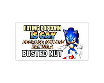 Busted Nut - Sonic the Hedgehog - Funny Custom Bumper Sticker