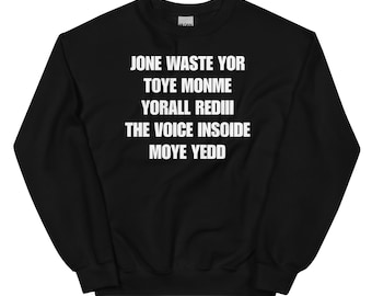 Jone Waste Yore Toye Monme - Te extraño - Blink 182 - Sudadera unisex personalizada y divertida